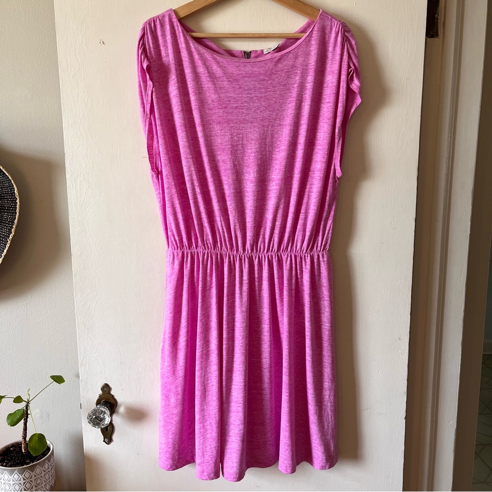 Gap Fuchsia Pink Short Sleeve Dress, Size L